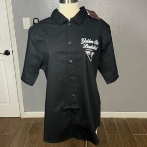 NWT Mitchell Ness Golden State Warriors Hardwood Classics Camp Shirt